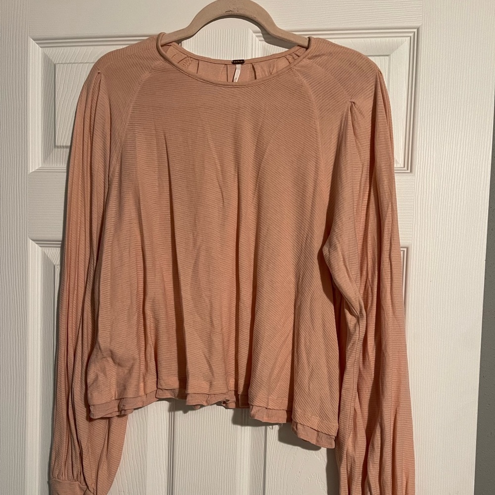 Pink free people blouse